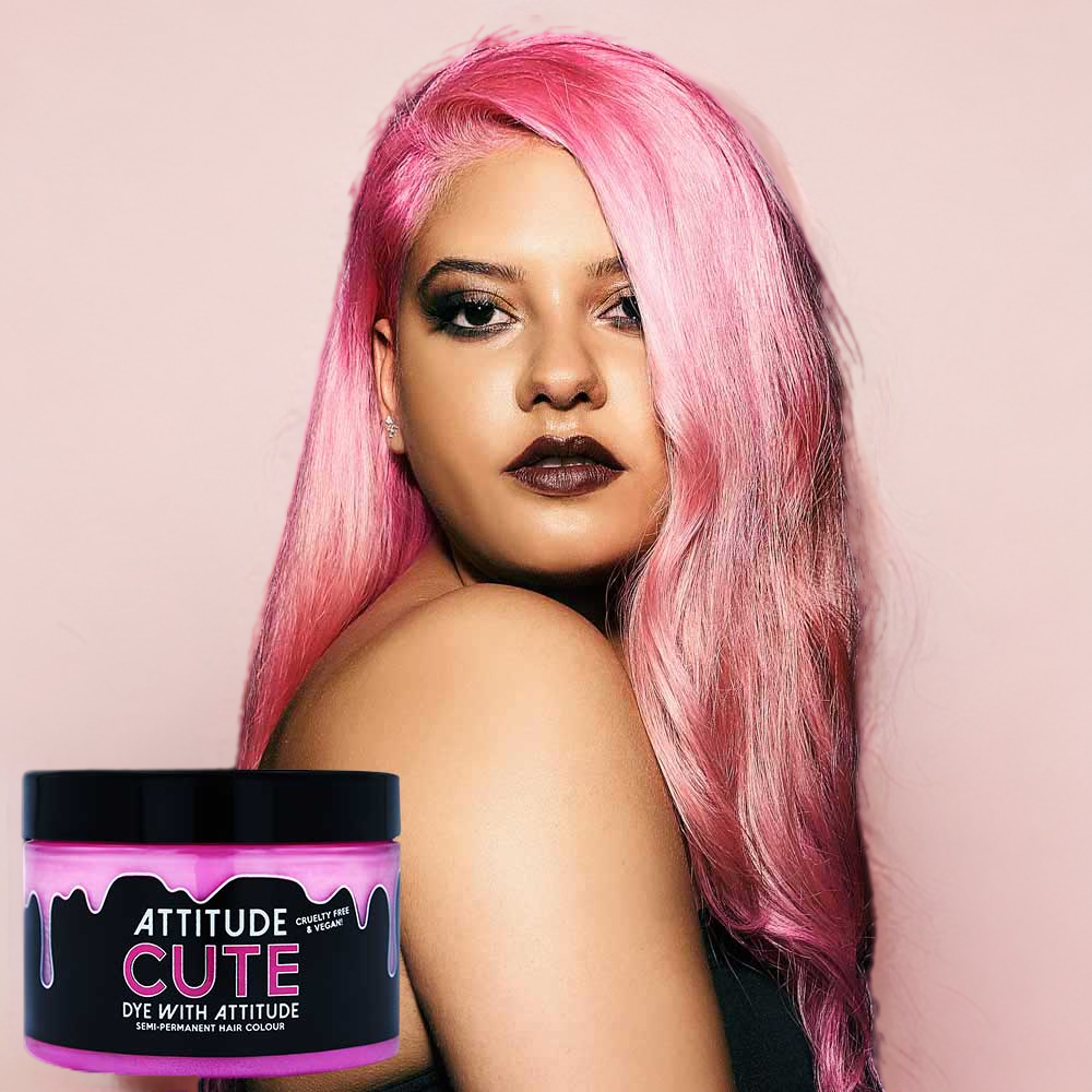 Attitude Hair Dye - Cute pastel Coloration semi permanente - Rose pastel/Rose
